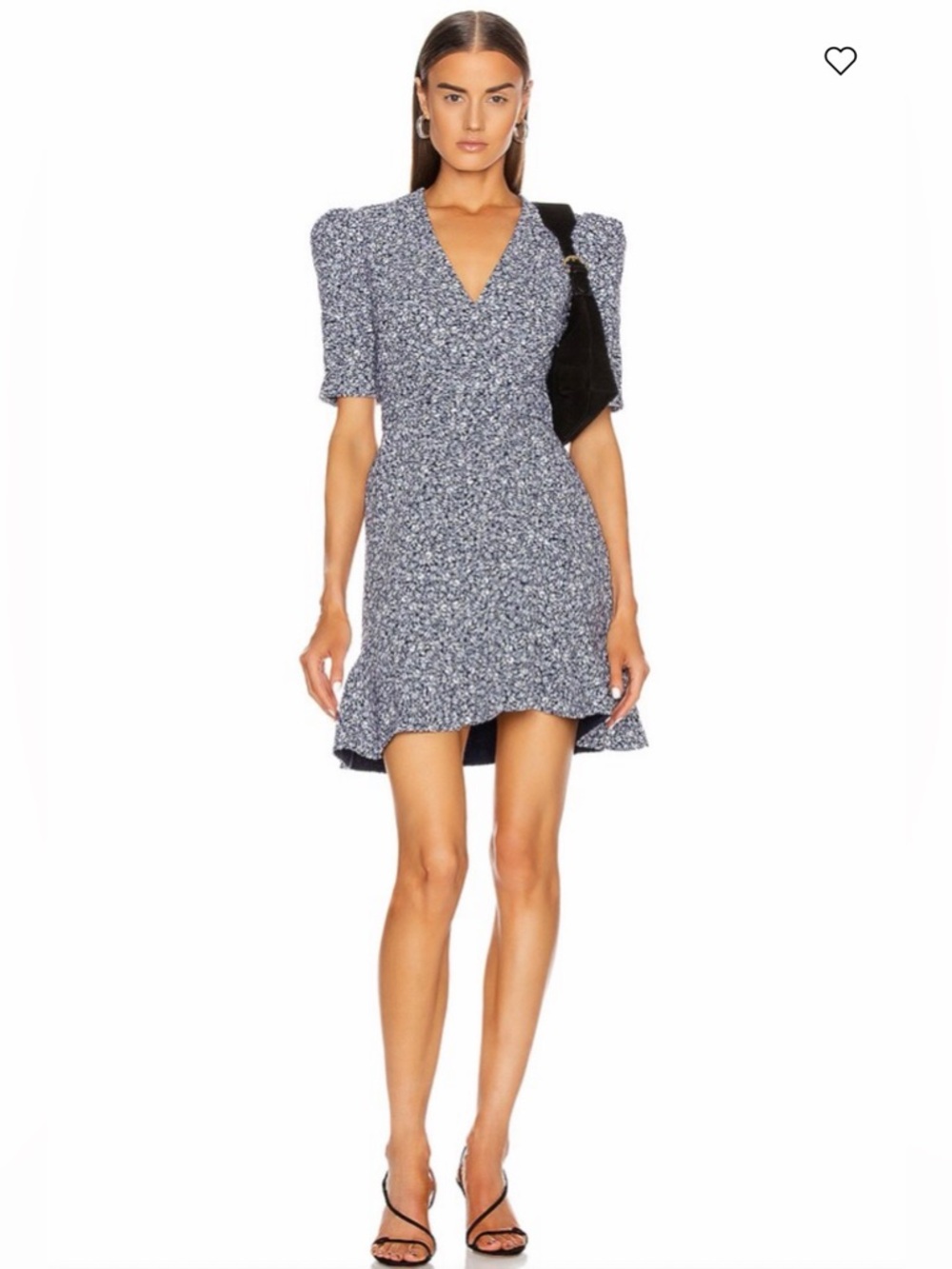 Jonathan Simkhai Evelyn Floral Faux Wrap Mini Dress Blue Size 6